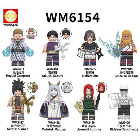 WM 2487 2488 2489 2490 6154 2483 2484 2485 2486 NARUTO MINIFIGURES 8 LOẠI bộ đồ chơi xếp lắp ráp ghép mô hình Movie & Game Phim Và Trò Chơi