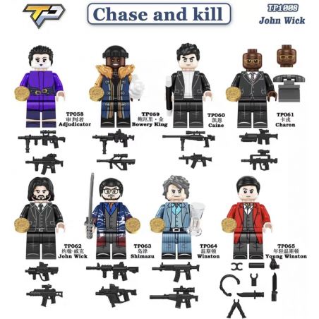 TP 062 063 064 065 1008 058 059 060 061 JOHN WICK 8 NHÂN VẬT NHỎ bộ đồ chơi xếp lắp ráp ghép mô hình Movie & Game Phim Và Trò Chơi