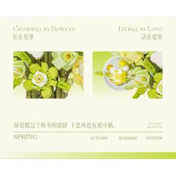 WEILE CREATION 2153 CẦM HOA THƯ TỪ RỪNG bộ đồ chơi xếp lắp ráp ghép mô hình Creator ROMANTIC BOUQUET Sáng Tạo 1146 khối