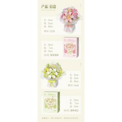 WEILE CREATION 2153 CẦM HOA THƯ TỪ RỪNG bộ đồ chơi xếp lắp ráp ghép mô hình Creator ROMANTIC BOUQUET Sáng Tạo 1146 khối