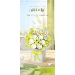 WEILE CREATION 2153 CẦM HOA THƯ TỪ RỪNG bộ đồ chơi xếp lắp ráp ghép mô hình Creator ROMANTIC BOUQUET Sáng Tạo 1146 khối