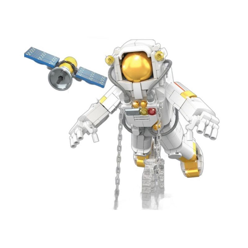 DK 7009 CHƯƠNG TRÌNH HẠ CÁNH LÊN MẶT TRĂNG ĐƯA PHI HÀNH GIA BAY bộ đồ chơi xếp lắp ráp ghép mô hình ASTRONAUT 875 khối