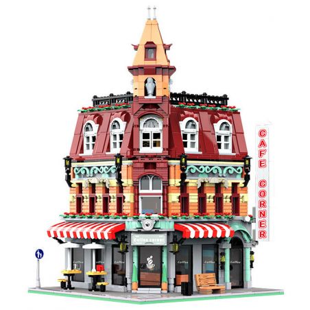 JIQING JQ10001 10001 QUÁN CÀ PHÊ GÓC PHỐ bộ đồ chơi xếp lắp ráp ghép mô hình Creator Sáng Tạo 1950 khối