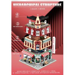 JIQING JQ10001 10001 QUÁN CÀ PHÊ GÓC PHỐ bộ đồ chơi xếp lắp ráp ghép mô hình Creator Sáng Tạo 1950 khối