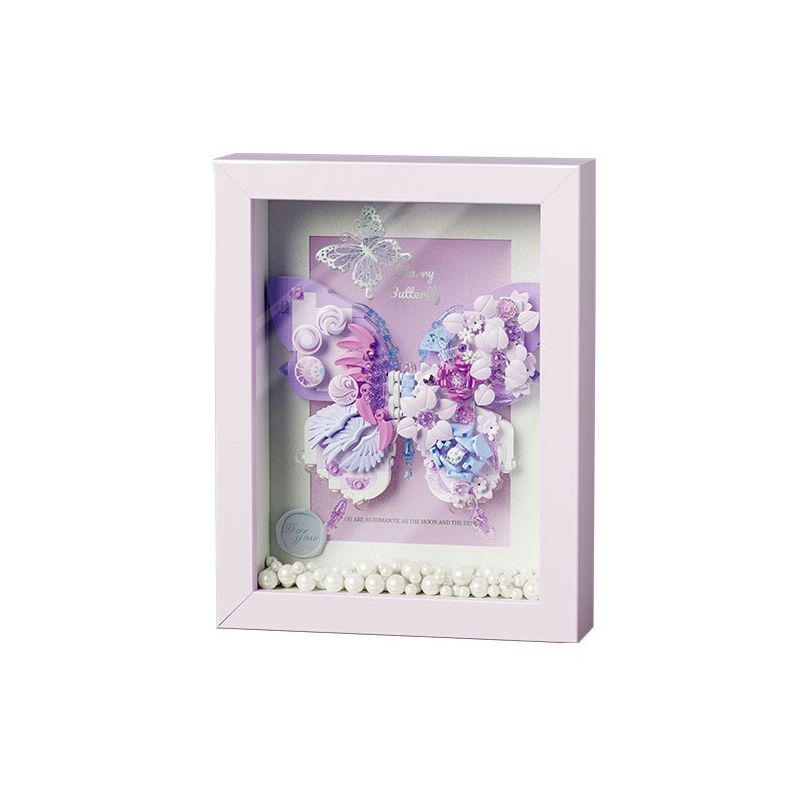 GEKKOSHA 804233 BƯỚM SAO VÀ TRĂNG TÍM HUYỀN ẢO bộ đồ chơi xếp lắp ráp ghép mô hình Arts & Crafts 535 khối