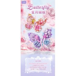 GEKKOSHA 804233 BƯỚM SAO VÀ TRĂNG TÍM HUYỀN ẢO bộ đồ chơi xếp lắp ráp ghép mô hình Arts & Crafts 535 khối