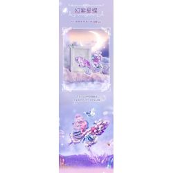 GEKKOSHA 804233 BƯỚM SAO VÀ TRĂNG TÍM HUYỀN ẢO bộ đồ chơi xếp lắp ráp ghép mô hình Arts & Crafts 535 khối