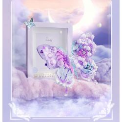 GEKKOSHA 804233 BƯỚM SAO VÀ TRĂNG TÍM HUYỀN ẢO bộ đồ chơi xếp lắp ráp ghép mô hình Arts & Crafts 535 khối