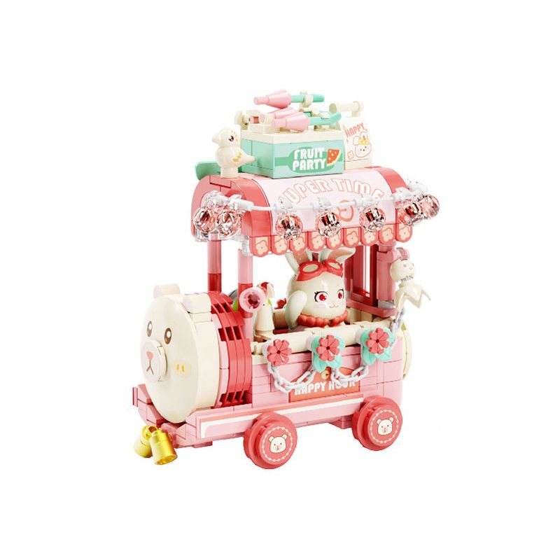 GEKKOSHA 802035 CHUYẾN TÀU ĐIỀU ƯỚC THÚ CƯNG DỄ THƯƠNG THỎ bộ đồ chơi xếp lắp ráp ghép mô hình 404 khối