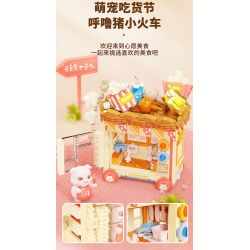 GEKKOSHA 802037 CHUYẾN TÀU ĐIỀU ƯỚC THÚ CƯNG DỄ THƯƠNG LỢN KHỊT MŨI bộ đồ chơi xếp lắp ráp ghép mô hình 488 khối