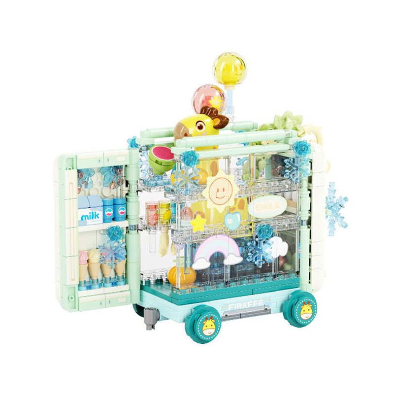 GEKKOSHA 802038 CHUYẾN TÀU ĐIỀU ƯỚC THÚ CƯNG DỄ THƯƠNG HƯƠU ÁNH TRĂNG bộ đồ chơi xếp lắp ráp ghép mô hình 443 khối