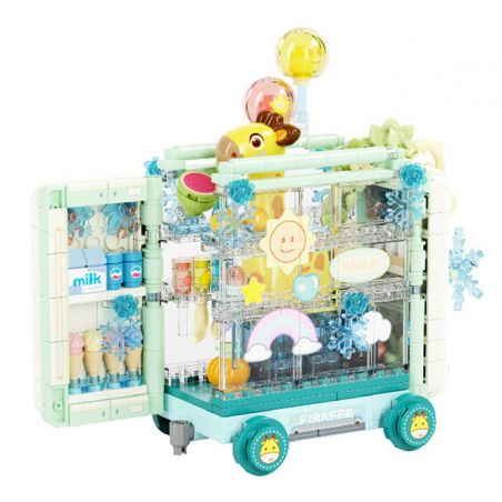 GEKKOSHA 802038 CHUYẾN TÀU ĐIỀU ƯỚC THÚ CƯNG DỄ THƯƠNG HƯƠU ÁNH TRĂNG bộ đồ chơi xếp lắp ráp ghép mô hình 443 khối