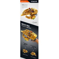 IM.MASTER QIHUI 6839 BẬC THẦY VŨ KHÍ GĂNG TAY VÔ CỰC THANOS CÓ THỂ ĐEO ĐƯỢC bộ đồ chơi xếp lắp ráp ghép mô hình Super Heroes Siêu Nhân Anh Hùng 1594 khối