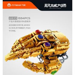 IM.MASTER QIHUI 6839 BẬC THẦY VŨ KHÍ GĂNG TAY VÔ CỰC THANOS CÓ THỂ ĐEO ĐƯỢC bộ đồ chơi xếp lắp ráp ghép mô hình Super Heroes Siêu Nhân Anh Hùng 1594 khối