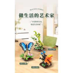 MOYU BLOCK MY97129 97129 THẾ GIỚI CÔN TRÙNG MACROPODIA bộ đồ chơi xếp lắp ráp ghép mô hình INSECT BEAUTIFUL WORLD 468 khối
