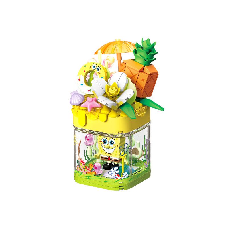 SEMBO 612213 SPONGEBOB SQUAREPANTS SINH TỐ CHANH DỨA bộ đồ chơi xếp lắp ráp ghép mô hình Movie & Game Phim Và Trò Chơi 241 khối
