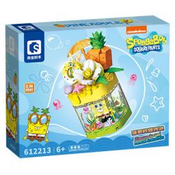 SEMBO 612213 SPONGEBOB SQUAREPANTS SINH TỐ CHANH DỨA bộ đồ chơi xếp lắp ráp ghép mô hình Movie & Game Phim Và Trò Chơi 241 khối