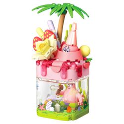 SEMBO 612214 SPONGEBOB SQUAREPANTS SINH TỐ DÂU SỮA LẮC bộ đồ chơi xếp lắp ráp ghép mô hình Movie & Game Phim Và Trò Chơi 187 khối