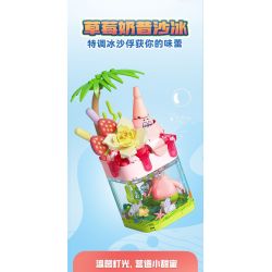 SEMBO 612214 SPONGEBOB SQUAREPANTS SINH TỐ DÂU SỮA LẮC bộ đồ chơi xếp lắp ráp ghép mô hình Movie & Game Phim Và Trò Chơi 187 khối