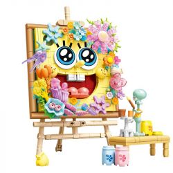 SEMBO 612215 SPONGEBOB SQUAREPANTS NGHỆ THUẬT CỦA HOA bộ đồ chơi xếp lắp ráp ghép mô hình Movie & Game Phim Và Trò Chơi 474 khối
