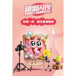 SEMBO 612215 SPONGEBOB SQUAREPANTS NGHỆ THUẬT CỦA HOA bộ đồ chơi xếp lắp ráp ghép mô hình Movie & Game Phim Và Trò Chơi 474 khối