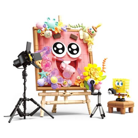 SEMBO 612216 SPONGEBOB SQUAREPANTS ÁNH CHỚP NGỌT NGÀO bộ đồ chơi xếp lắp ráp ghép mô hình Movie & Game Phim Và Trò Chơi 498 khối