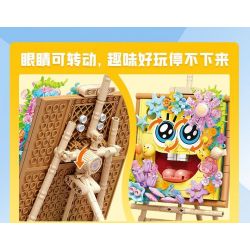 SEMBO 612216 SPONGEBOB SQUAREPANTS ÁNH CHỚP NGỌT NGÀO bộ đồ chơi xếp lắp ráp ghép mô hình Movie & Game Phim Và Trò Chơi 498 khối