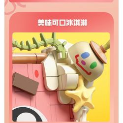 SEMBO 612216 SPONGEBOB SQUAREPANTS ÁNH CHỚP NGỌT NGÀO bộ đồ chơi xếp lắp ráp ghép mô hình Movie & Game Phim Và Trò Chơi 498 khối