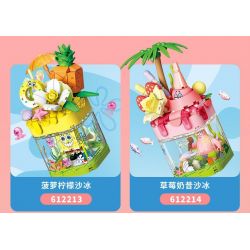 SEMBO 612216 SPONGEBOB SQUAREPANTS ÁNH CHỚP NGỌT NGÀO bộ đồ chơi xếp lắp ráp ghép mô hình Movie & Game Phim Và Trò Chơi 498 khối