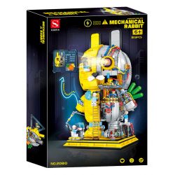 DOUBLE HEIGHT 20810 THỎ NGƯỜI MÁY bộ đồ chơi xếp lắp ráp ghép mô hình MECHANICAL RABBIT 2119 khối
