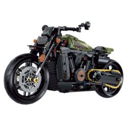 DOUBLE HEIGHT 60514 HARLEY THỂ THAO tỷ lệ 1:8 bộ đồ chơi xếp lắp ráp ghép mô hình Technic Kỹ Thuật Công Nghệ Cao Mô Hình Phương Tiện 634 khối