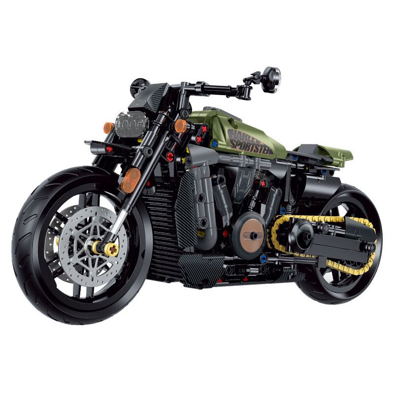 DOUBLE HEIGHT 60514 HARLEY THỂ THAO tỷ lệ 1:8 bộ đồ chơi xếp lắp ráp ghép mô hình Technic Kỹ Thuật Công Nghệ Cao Mô Hình Phương Tiện 634 khối