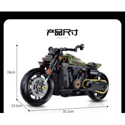 DOUBLE HEIGHT 60514 HARLEY THỂ THAO tỷ lệ 1:8 bộ đồ chơi xếp lắp ráp ghép mô hình Technic Kỹ Thuật Công Nghệ Cao Mô Hình Phương Tiện 634 khối