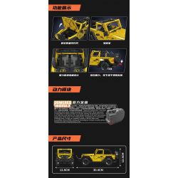 MouldKing 15058 Mould King 15058 JAI ALAI WRANGLER bộ đồ chơi xếp lắp ráp ghép mô hình Technic WRANGLER PULLBACK CAR Kỹ Thuật Công Nghệ Cao Mô Hình Phương Tiện 746 khối