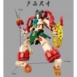 Kazi KY8110 8110 FENGSHEN MECHA NEZHA HOÀNG TỬ HOA SEN bộ đồ chơi xếp lắp ráp ghép mô hình 372 khối