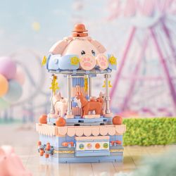 PLEYERID M38-P8027 P8027 8027 M38P8027 38-P8027 ĐỒ TRANG TRÍ MÁY TÍNH ĐỂ BÀN BĂNG CHUYỀN THÚ CƯNG MINI SWEET CAROUSEL 3 LOẠI MÈO DỄ THƯƠNG XIONG BEIBEI MUỐN CHÓ bộ đồ chơi xếp lắp ráp ghép mô hình