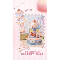 PLEYERID M38-P8027 P8027 8027 M38P8027 38-P8027 ĐỒ TRANG TRÍ MÁY TÍNH ĐỂ BÀN BĂNG CHUYỀN THÚ CƯNG MINI SWEET CAROUSEL 3 LOẠI MÈO DỄ THƯƠNG XIONG BEIBEI MUỐN CHÓ bộ đồ chơi xếp lắp ráp ghép mô hình