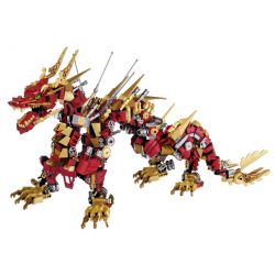 KOZOSHA P2109 2109 NGÀNH CÔNG NGHIỆP CỐT LÕI RỒNG DU HÀNH THẾ GIỚI ĐỎ CƠ KHÍ bộ đồ chơi xếp lắp ráp ghép mô hình 1596 khối