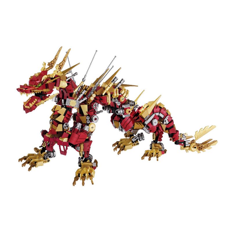 KOZOSHA P2109 2109 NGÀNH CÔNG NGHIỆP CỐT LÕI RỒNG DU HÀNH THẾ GIỚI ĐỎ CƠ KHÍ bộ đồ chơi xếp lắp ráp ghép mô hình 1596 khối