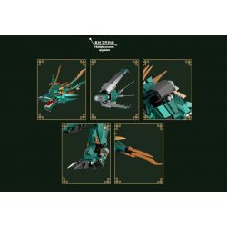 KOZOSHA P2110 2110 NGÀNH LÕI CỨNG RỒNG DU HÀNH THẾ GIỚI XANH CƠ KHÍ bộ đồ chơi xếp lắp ráp ghép mô hình 2951 khối