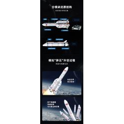 KEEPPLEY K10226 10226 TÊN LỬA ĐẨY TRƯỜNG CHINH 5 bộ đồ chơi xếp lắp ráp ghép mô hình City Thành Phố 462 khối