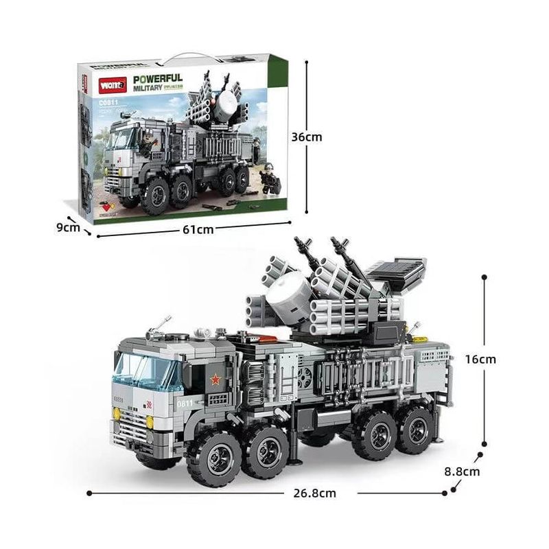 WOMA C0811 0811 HỆ THỐNG PHÒNG KHÔNG PANTSIR S1 bộ đồ chơi xếp lắp ráp ghép mô hình Military Army PANTSIR-S1 AIR DEFENSE SYSTEM Quân Sự Bộ Đội 939 khối