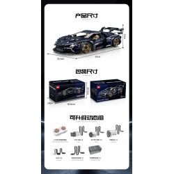 GULY 10624 LERU 10724 SIÊU XE NGÔI SAO RAMBO 1:8 tỷ lệ 1:8 bộ đồ chơi xếp lắp ráp ghép mô hình Technic AVENTTAOR Kỹ Thuật Công Nghệ Cao Mô Hình Phương Tiện 4106 khối