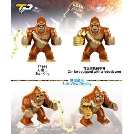 TP 164 GODZILLA VS KONG 2 SCAR KING MINIFIGURE bộ đồ chơi xếp lắp ráp ghép mô hình Movie & Game Phim Và Trò Chơi
