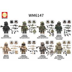 WM 2439 2440 2441 2442 6147 2435 2436 2437 2438 LỰC LƯỢNG ĐẶC BIỆT MINIFIGURES 8 LOẠI bộ đồ chơi xếp lắp ráp ghép mô hình Military Army Quân Sự Bộ Đội