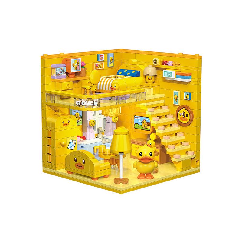 BALODY 21279 CĂN HỘ VỊT VÀNG NHỎ bộ đồ chơi xếp lắp ráp ghép mô hình Movie & Game Phim Và Trò Chơi 557 khối