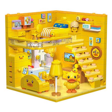 BALODY 21279 CĂN HỘ VỊT VÀNG NHỎ bộ đồ chơi xếp lắp ráp ghép mô hình Movie & Game Phim Và Trò Chơi 557 khối