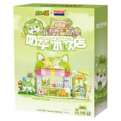 BALODY 21182 YÊU TINH RAU CỦ QUÁN TRÀ SỮA CHÓ BẮP CẢI NƯỚC UỐNG ĐÁ bộ đồ chơi xếp lắp ráp ghép mô hình 819 khối