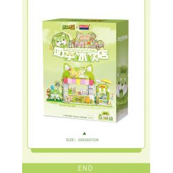 BALODY 21182 YÊU TINH RAU CỦ QUÁN TRÀ SỮA CHÓ BẮP CẢI NƯỚC UỐNG ĐÁ bộ đồ chơi xếp lắp ráp ghép mô hình 819 khối
