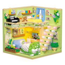 BALODY 21183 PHÁP SƯ RAU CỦ CĂN HỘ CHÓ BẮP CẢI bộ đồ chơi xếp lắp ráp ghép mô hình 560 khối